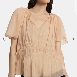 NWT Theory Tie Neck Top